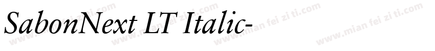 SabonNext LT Italic字体转换